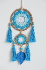 Turquoise Leaf Tassel Wall Hanging