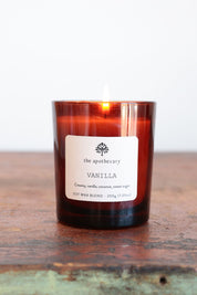 Vanilla Amber Glass Candle
