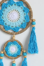 Turquoise Leaf Tassel Wall Hanging