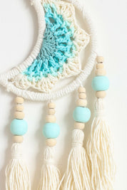 Turquoise Moon Tassel Small Wall Hanging