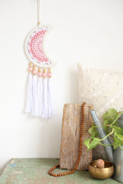 Pink Moon Tassel Wall Hanging