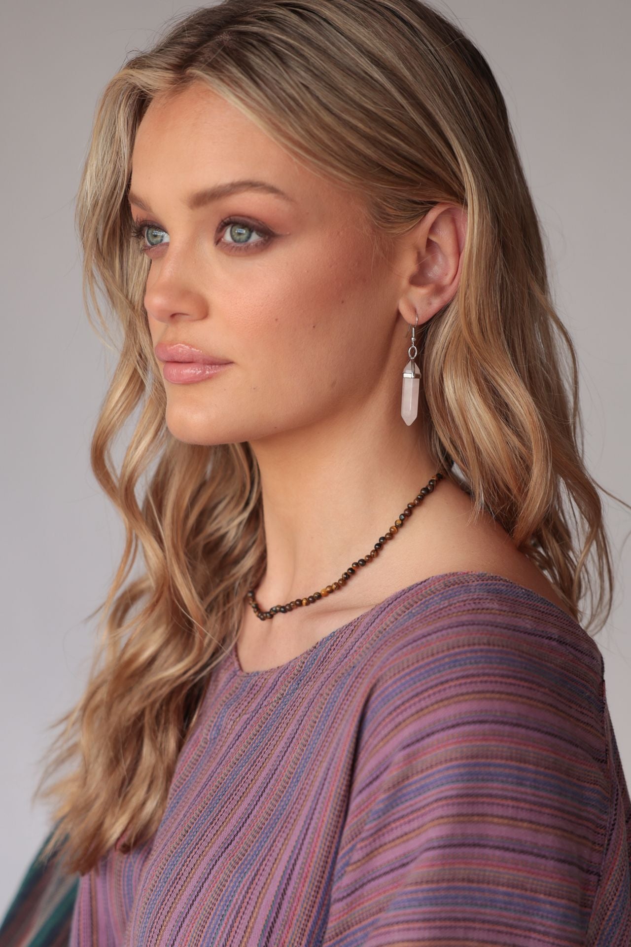 Rose Quatrz Earrings