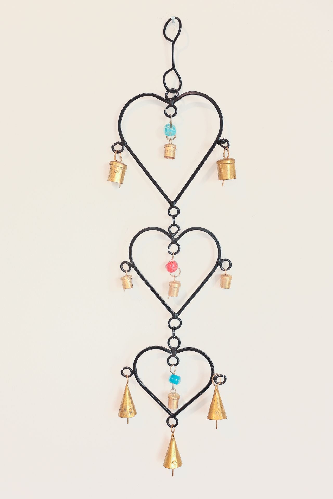 3 Heart Bell Hanging