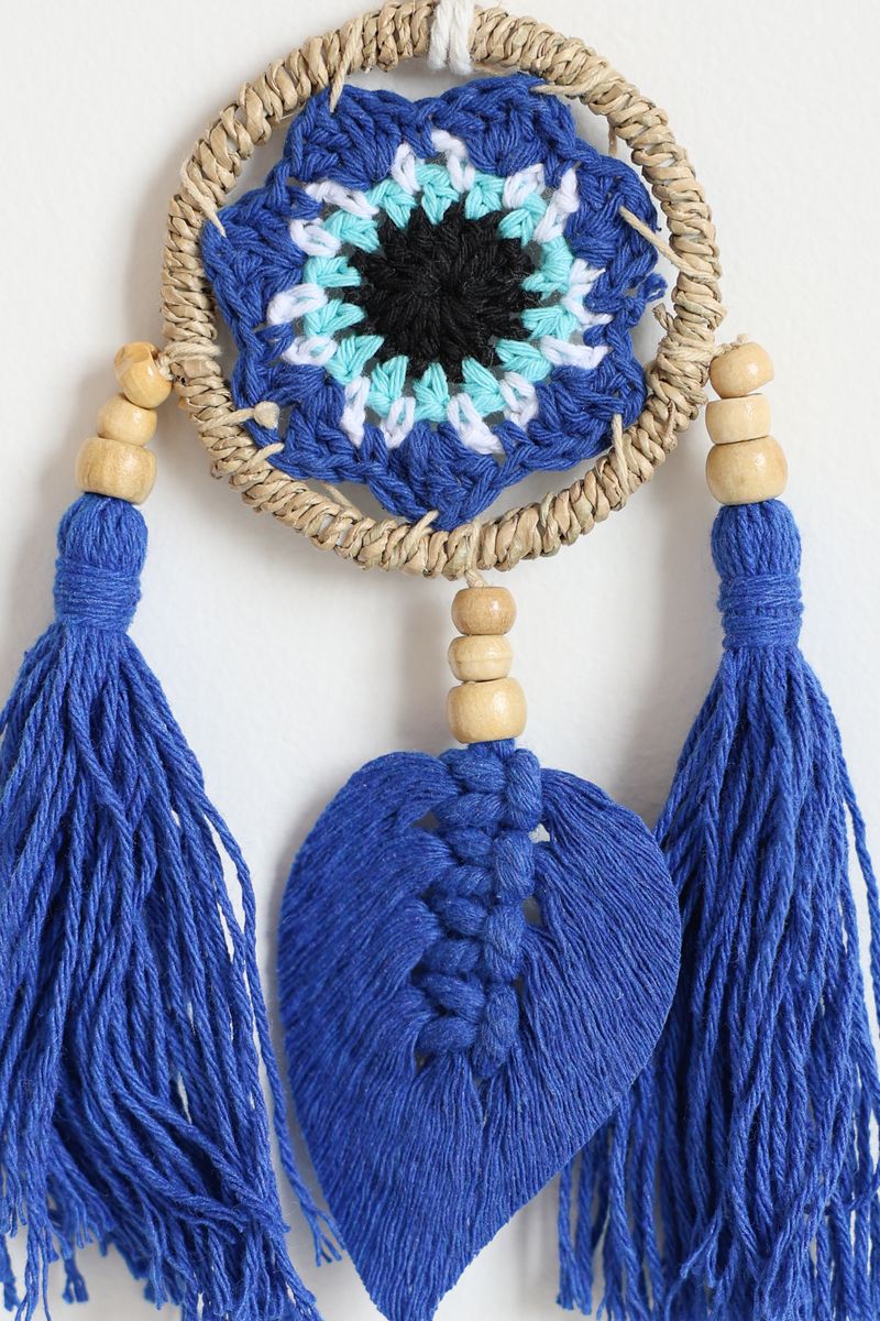 Royal Blue Macrame Wall Hanging