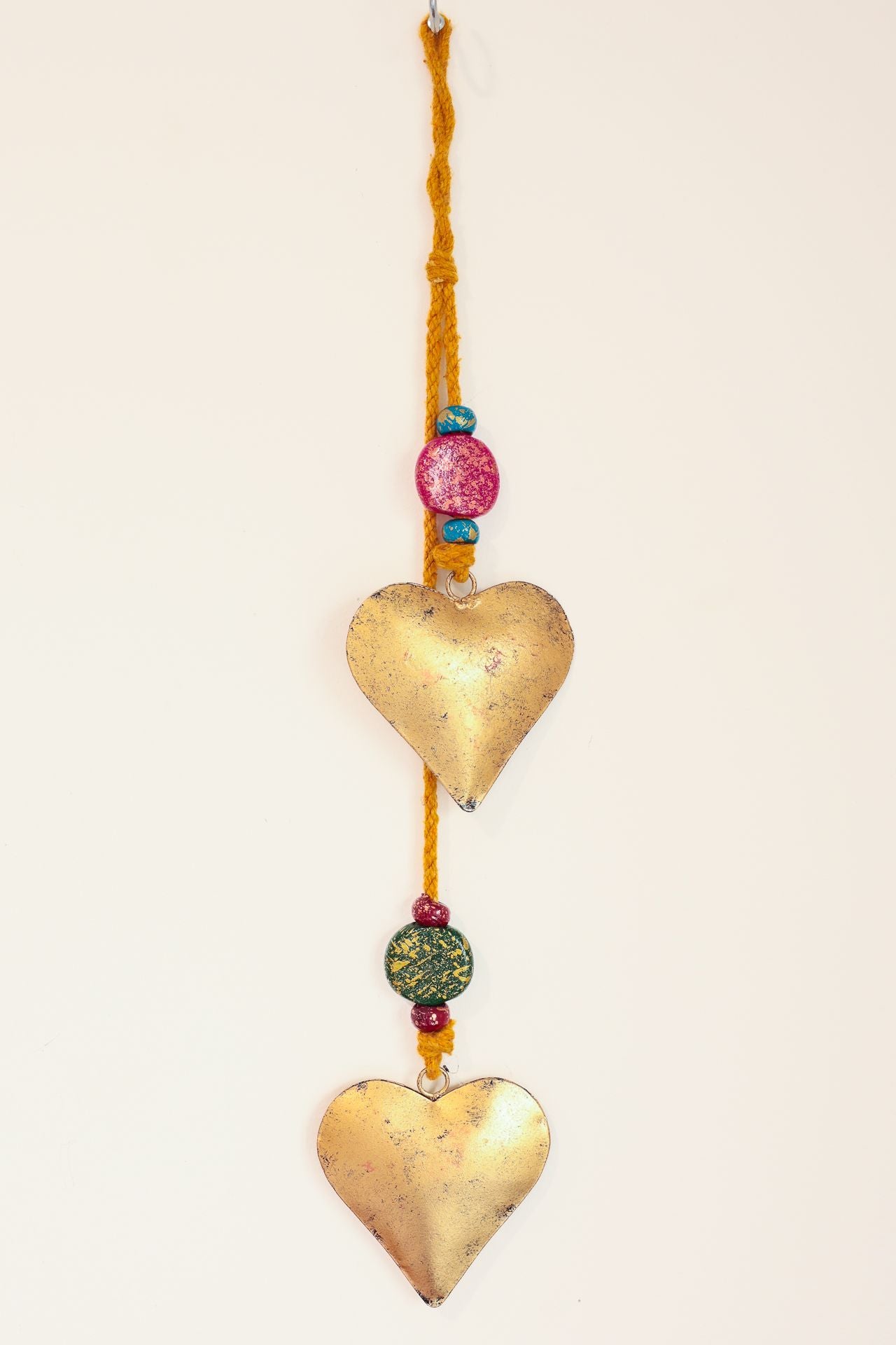 Gold 2 Heart Hanging