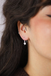Silver Star Fish Earrings