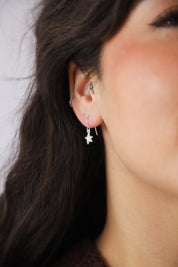 Silver Star Fish Earrings