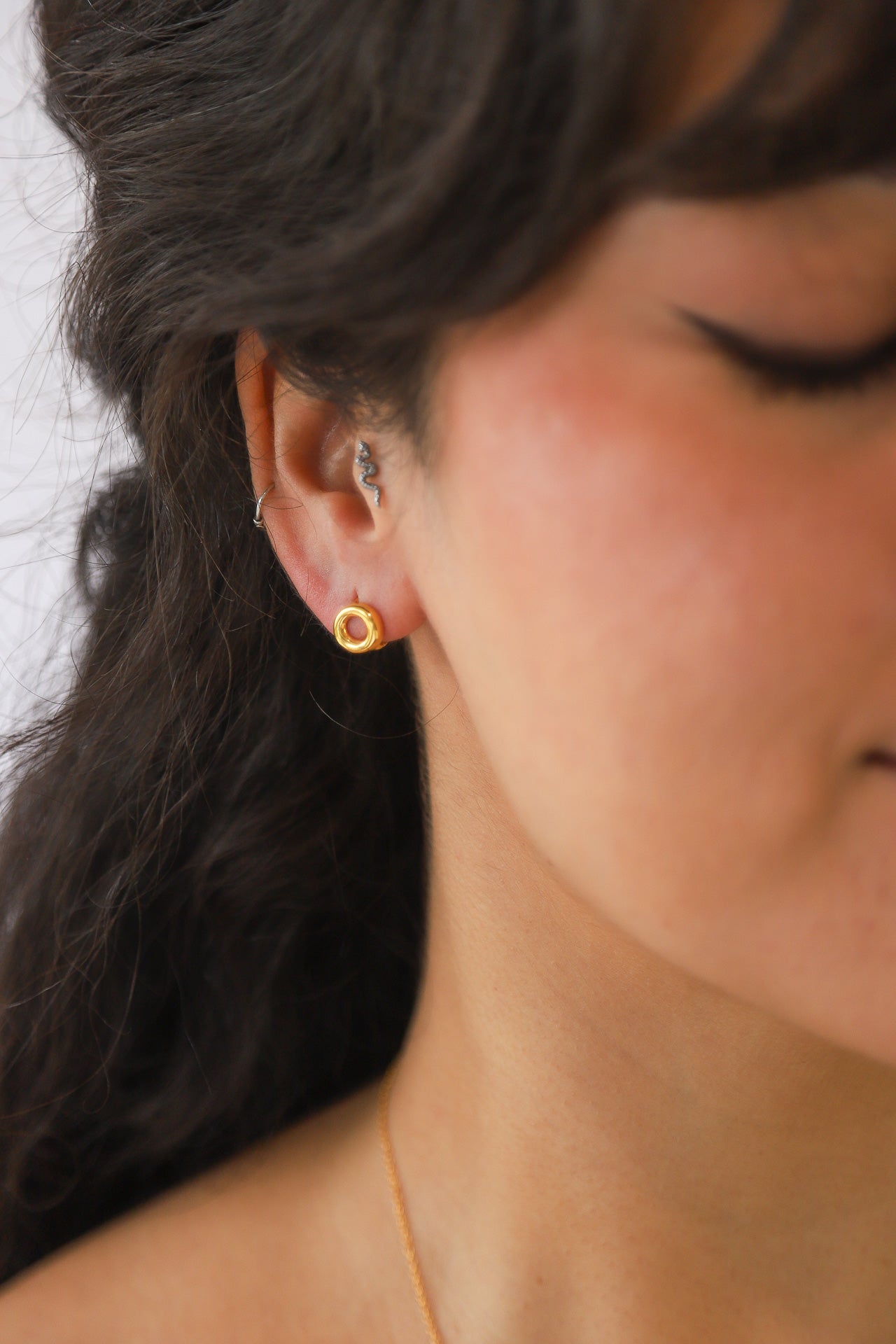 Gold Circle Earrings