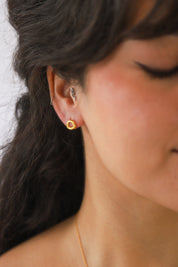 Gold Circle Earrings