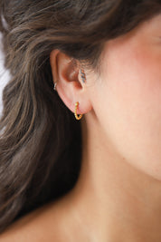 Gale Gold Dotted Hoops