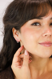 Gale Silver Dotted Hoops