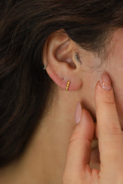 Blade Gold Hoops