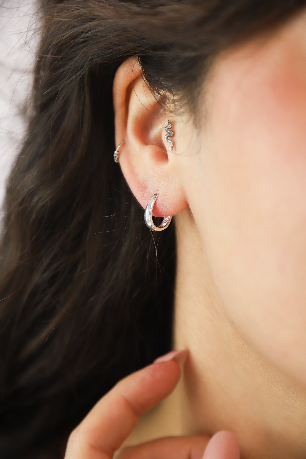 Amaya Silver Hoops