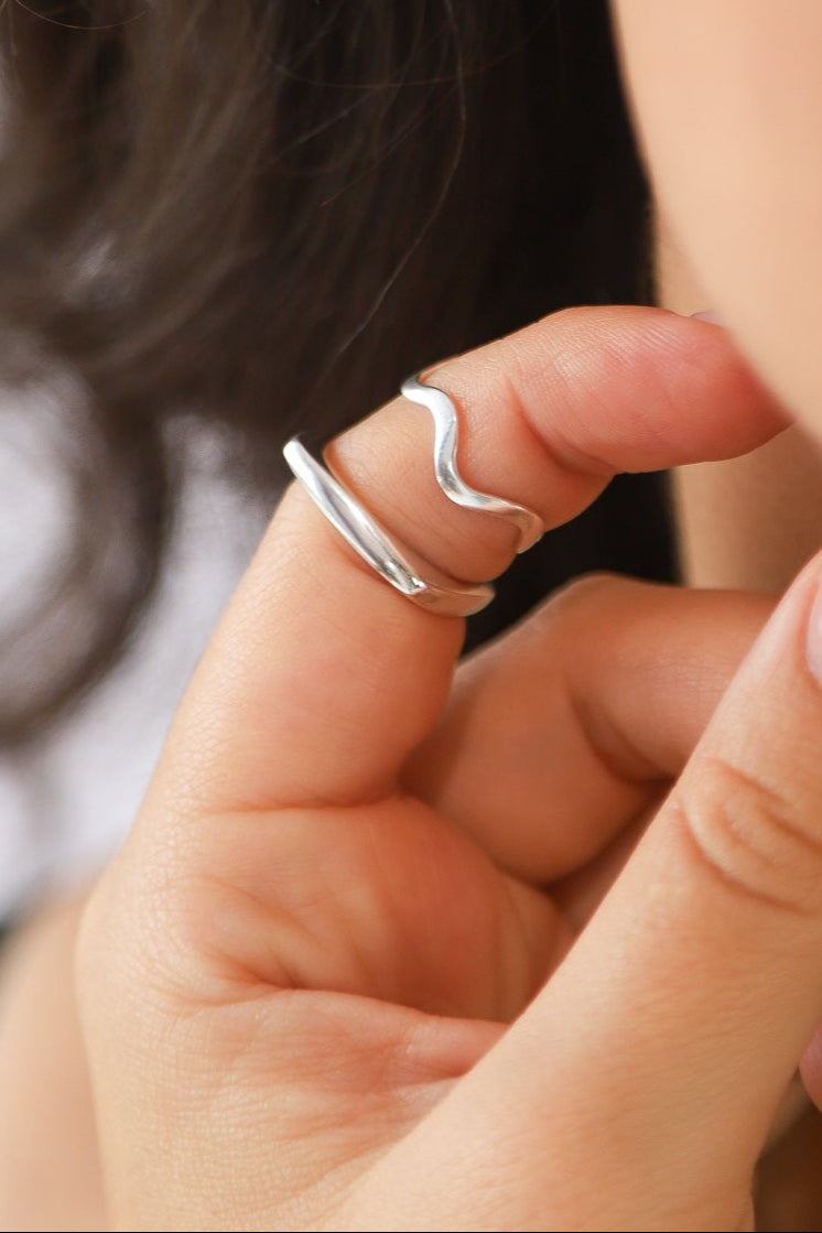 Silver Wave Ring