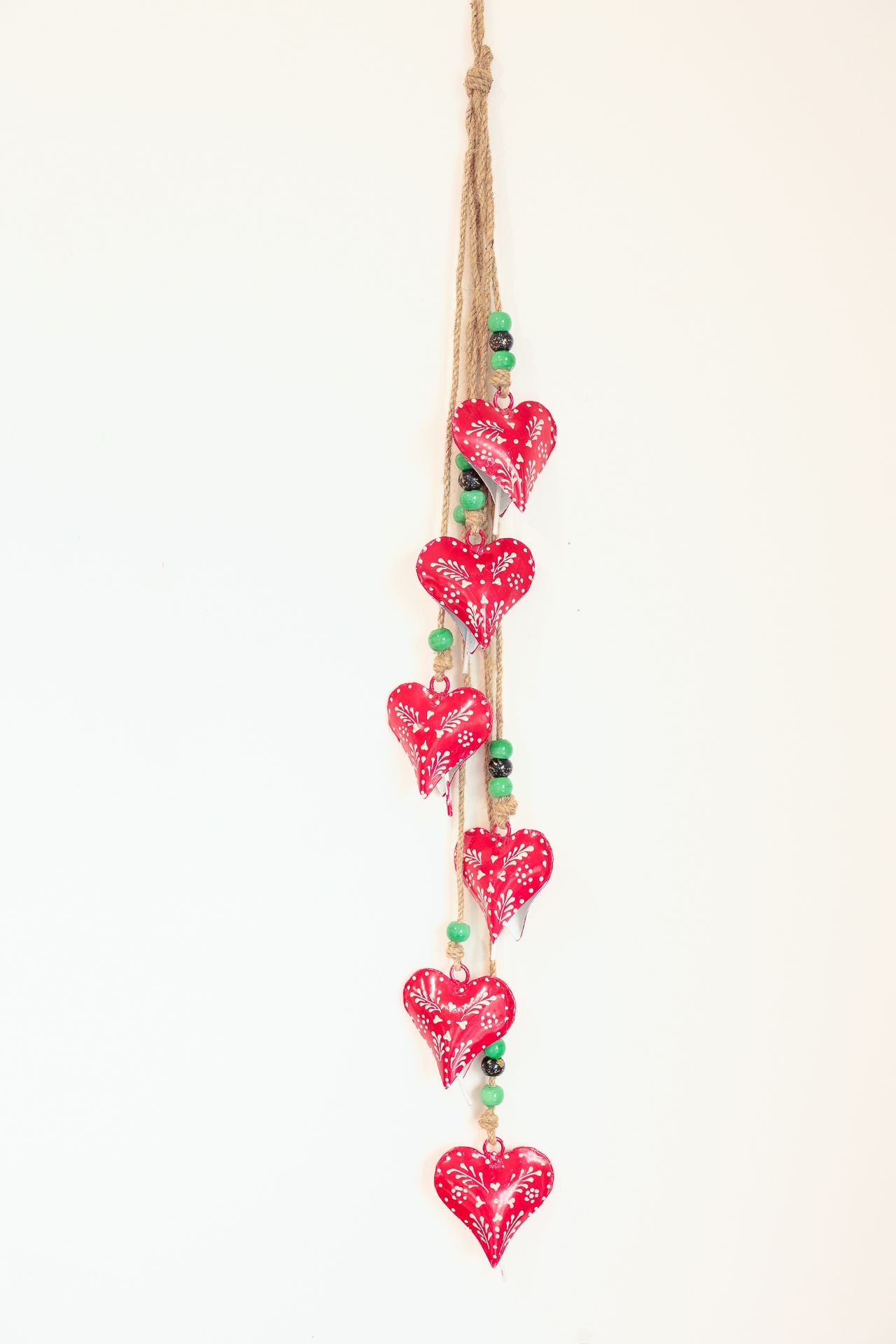 Red 6 Hearts Hanging