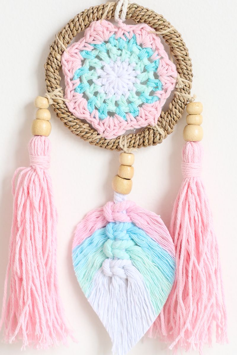 Pink Macrame Wall Hanging