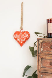 Orange Heart Hanging
