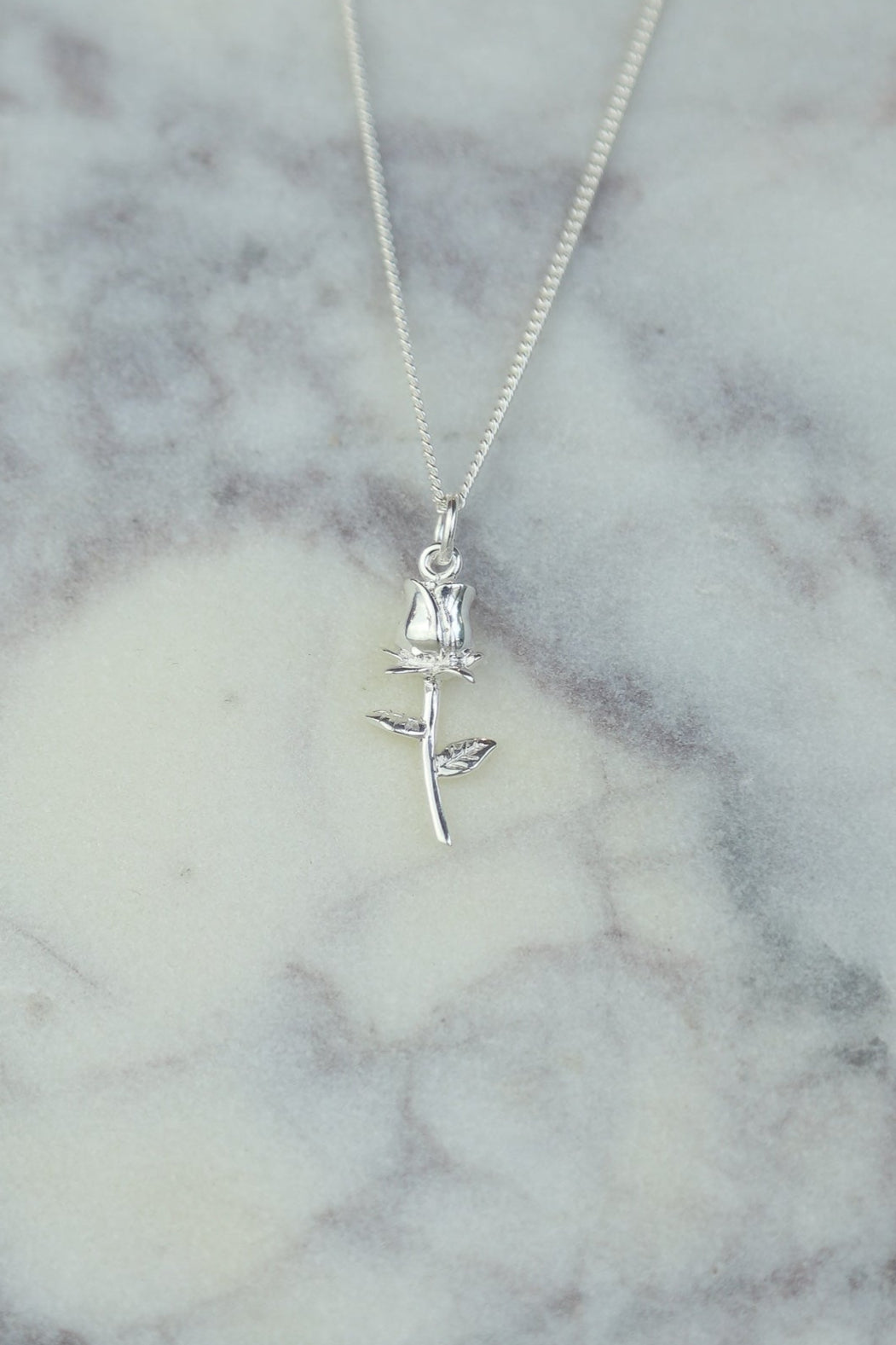 Wild Rose Silver Necklace