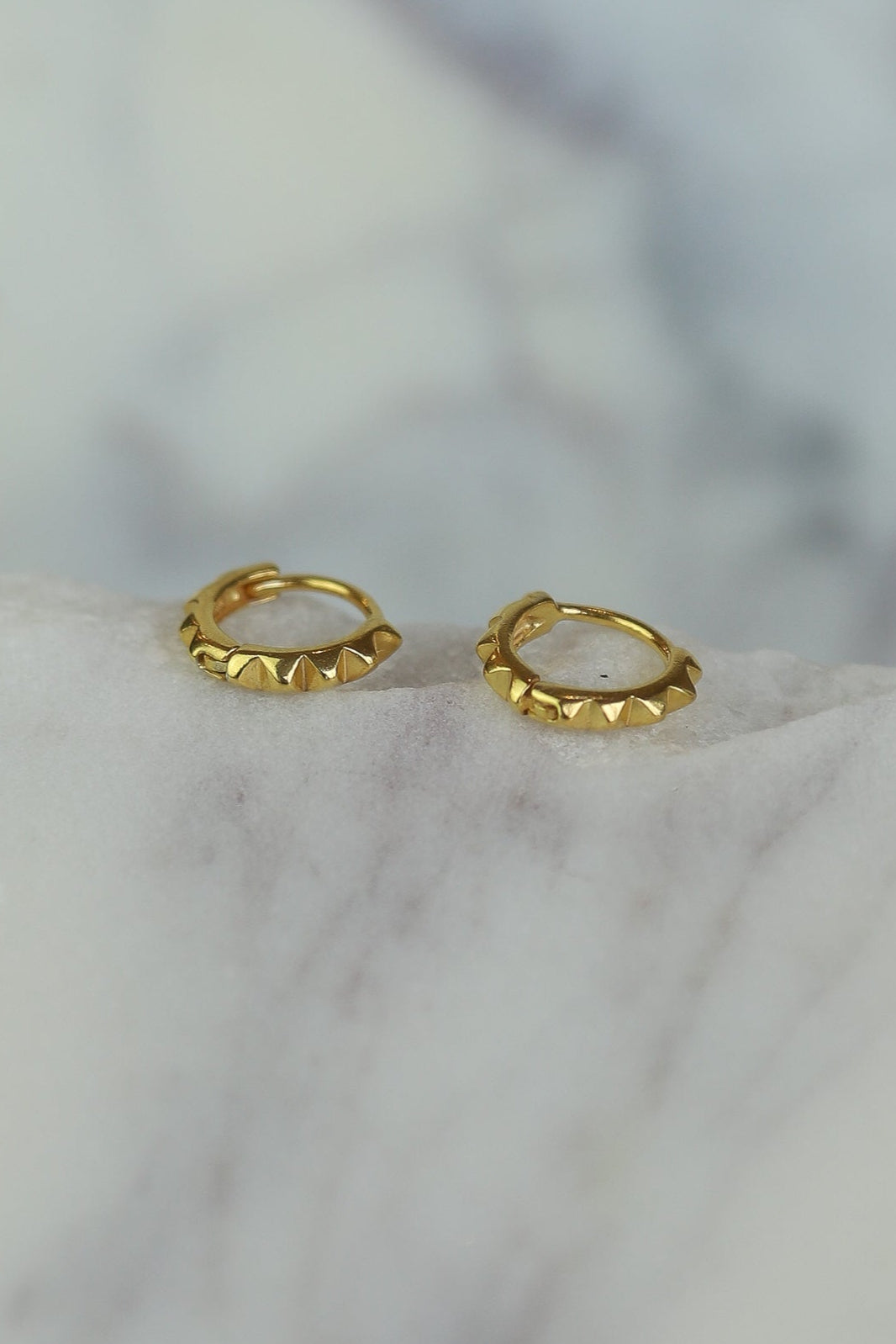 Blade Gold Hoops