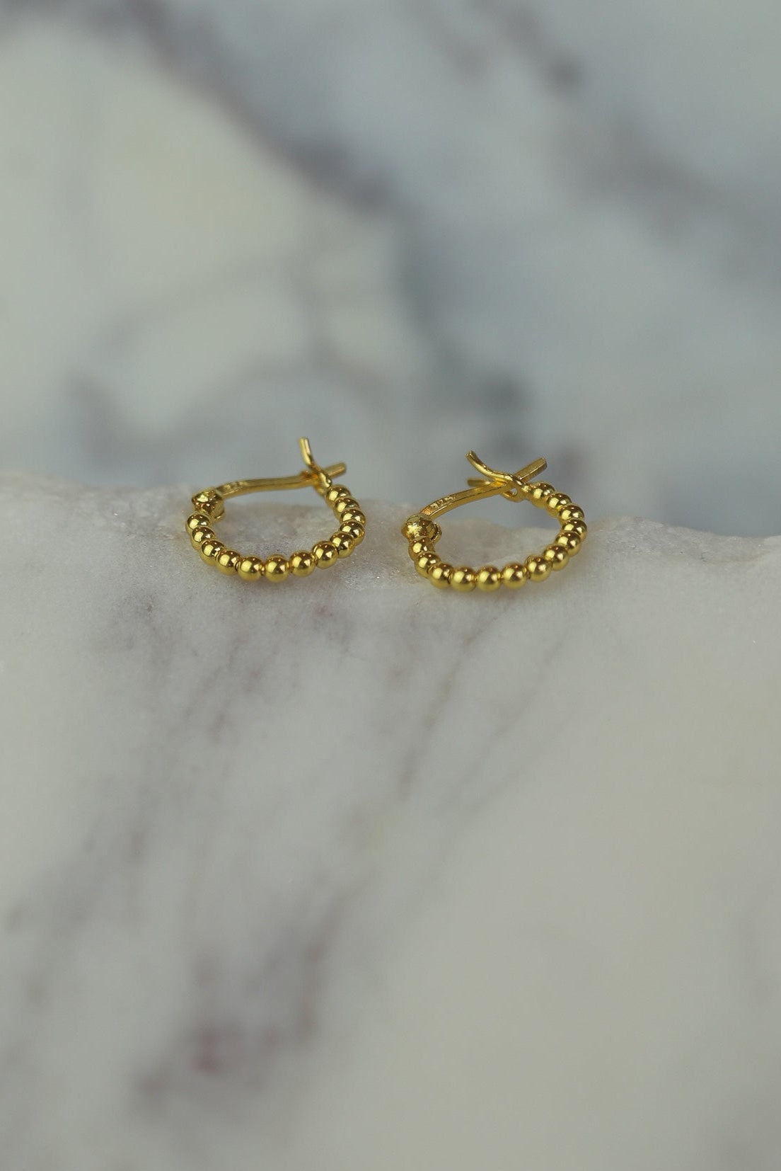 Gale Gold Dotted Hoops