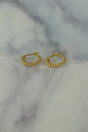 Gale Gold Dotted Hoops