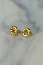 Gold Circle Earrings