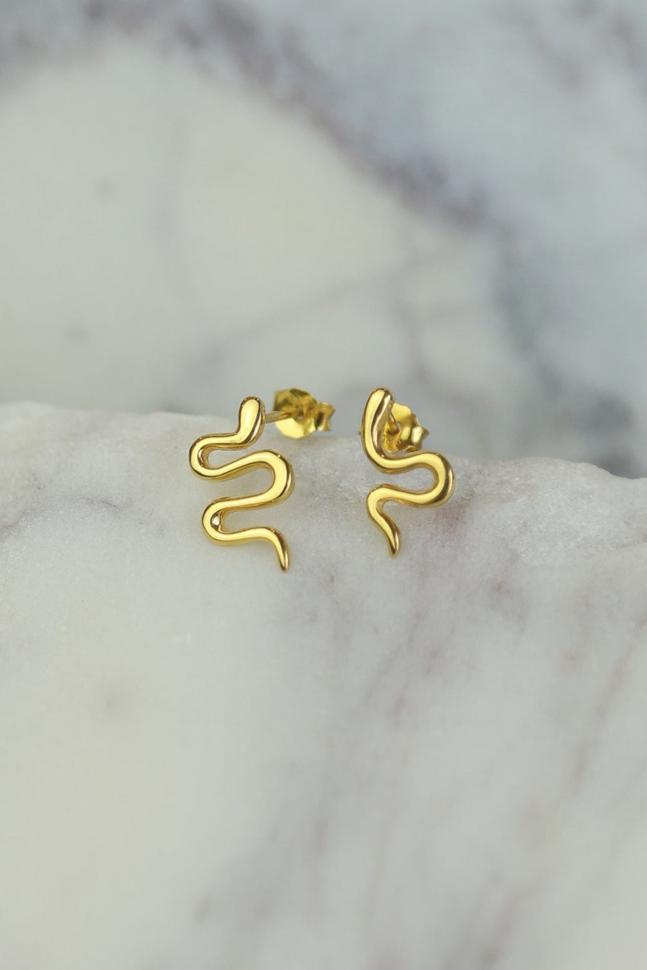 Zen Gold Snake Studs