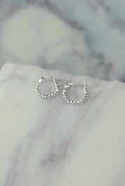 Gale Silver Dotted Hoops