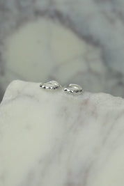 Blade Silver Hoops