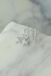 Silver Star Fish Earrings