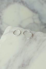 Estele Silver Hoops