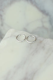 Estele Silver Hoops