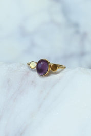 Gold Amethyst Edna Ring