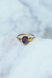 Gold Amethyst Edna Ring