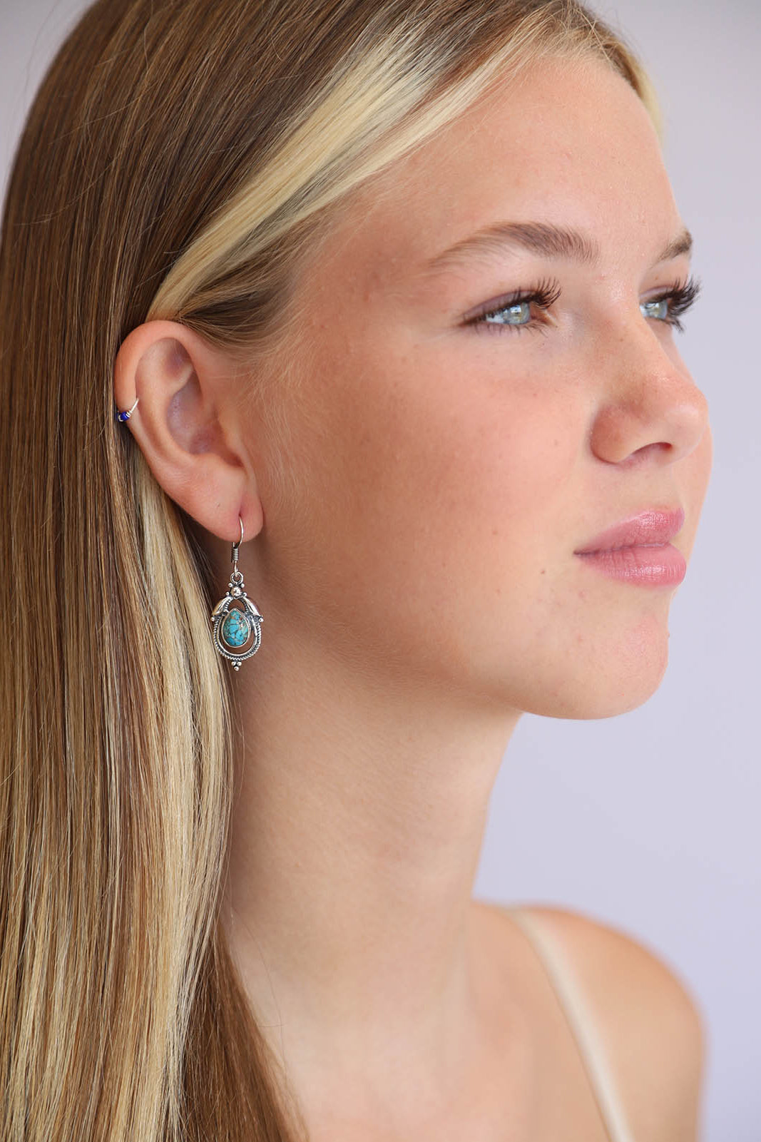 Fae Blue Copper Turquoise Earrings