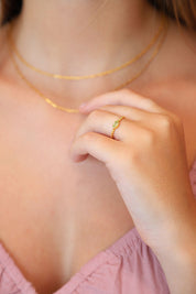 Gold Peridot Oli Tiny Ring