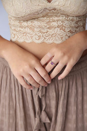 Amethyst Jolie Square Stone Ring