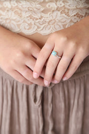 Amazonite Jolie Square Stone Ring