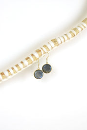 Gold Labradorite Round Faceted Drops