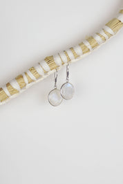 Rainbow Moonstone Round Faceted Drops