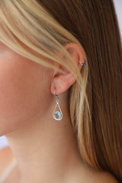 Blue Topaz Teardrop Earrings