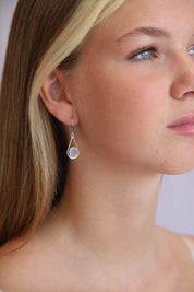 Rainbow Moonstone Teardrop Earrings