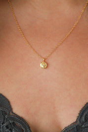 Gold Sun and Moon Necklace