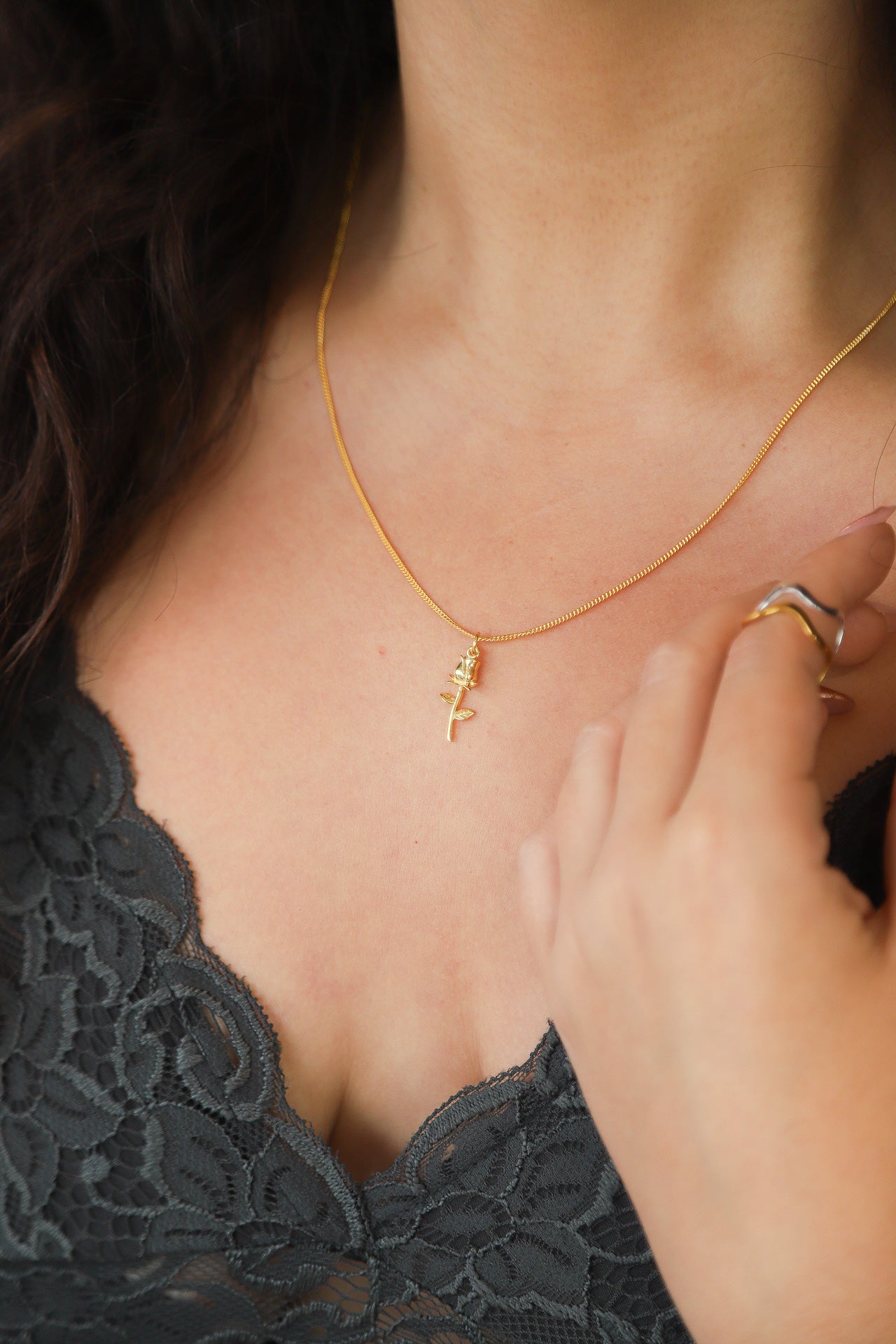 Wild Rose Gold Necklace