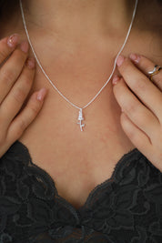 Wild Rose Silver Necklace