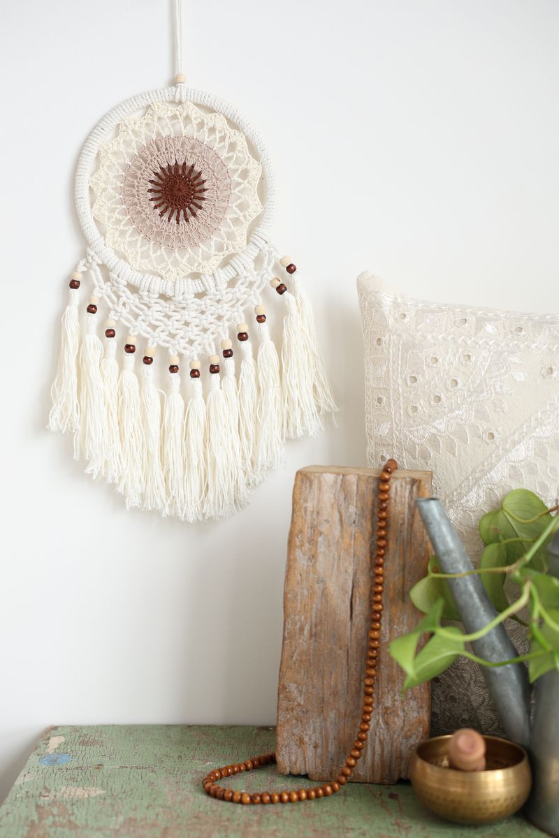 Round Macrame Brown Wall Hanging