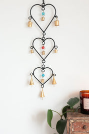 3 Heart Bell Hanging