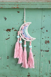 Pastel Moon Tassel Small Wall Hanging