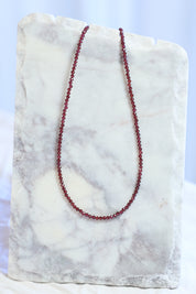 Beaded Necklace Garnet