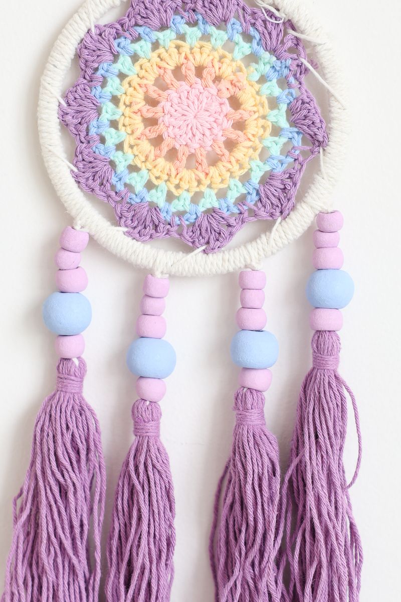 Purple Tassel Macrame Wall Hanging